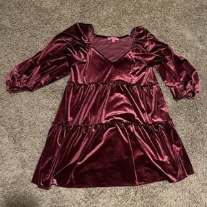 Betsey Johnson velour dress- medium